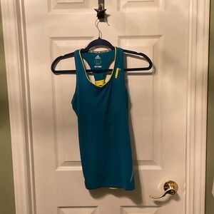 Adidas Blue and Yellow Tank Top